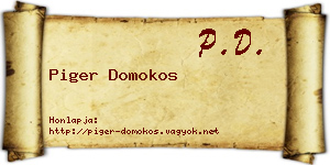 Piger Domokos névjegykártya